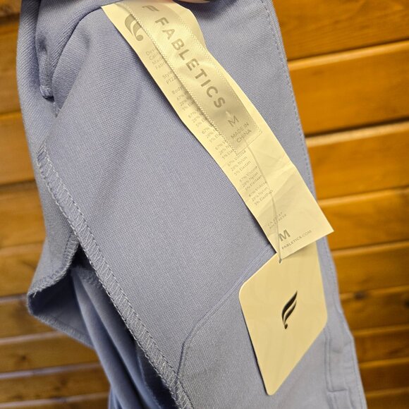 Fabletics 24/7 Kick Flare Pant Side Zip Closure Ponte Color Wedgewood Size M - Picture 8 of 9